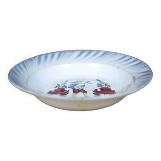 Ceramic dish, St Amand porcelain dish, hand painted plate, tableware