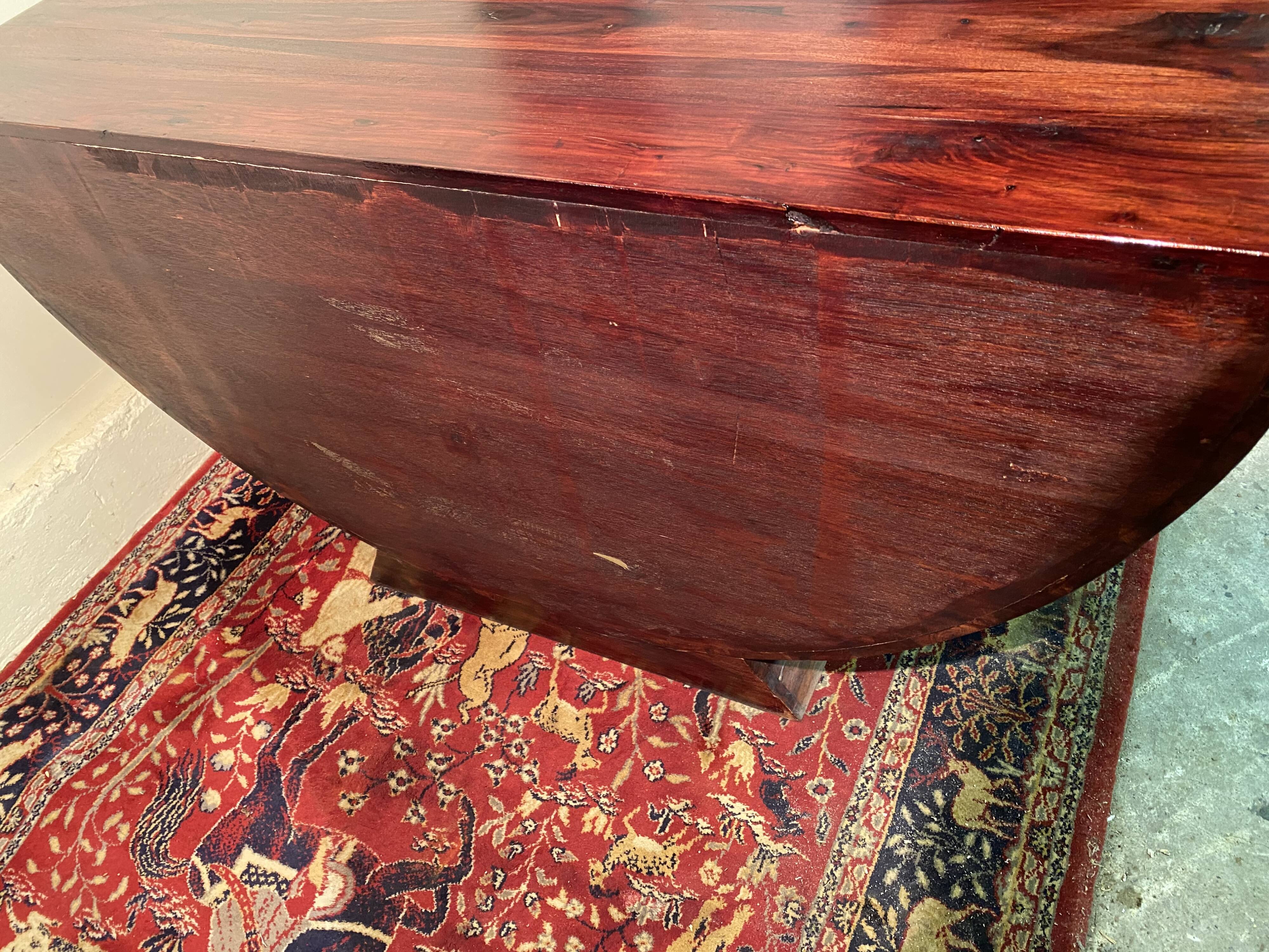 Vintage half-moon drawer console