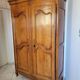 Antique solid cherry wood wardrobe
