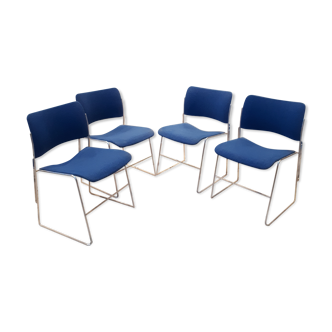 4 David Rowland model 40/4 chairs