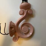 Pink metal wall light