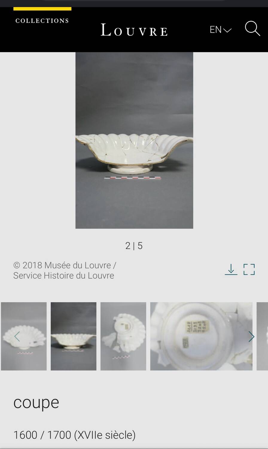 Ceramic cup with fluted decoration, Louvre Museum