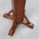 Art Deco oak pedestal with pierced brackets and cross base, Belgium 1920s