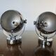 Pair of chrome "eye ball" wall lights 1970