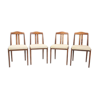 Lot de 4 chaises de salle à manger des années 1970 par Drevotvar, Tchécoslovaquie