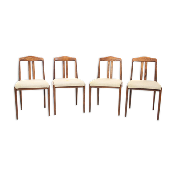 Lot de 4 chaises de salle à manger des années 1970 par Drevotvar, Tchécoslovaquie