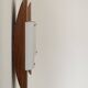 Pair of vintage wall lights in thermoformed wood and opaline glass, France, 1980.