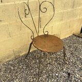 Old wrought iron garden chair