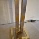 Modernist lamp. Brushed steel and brass.