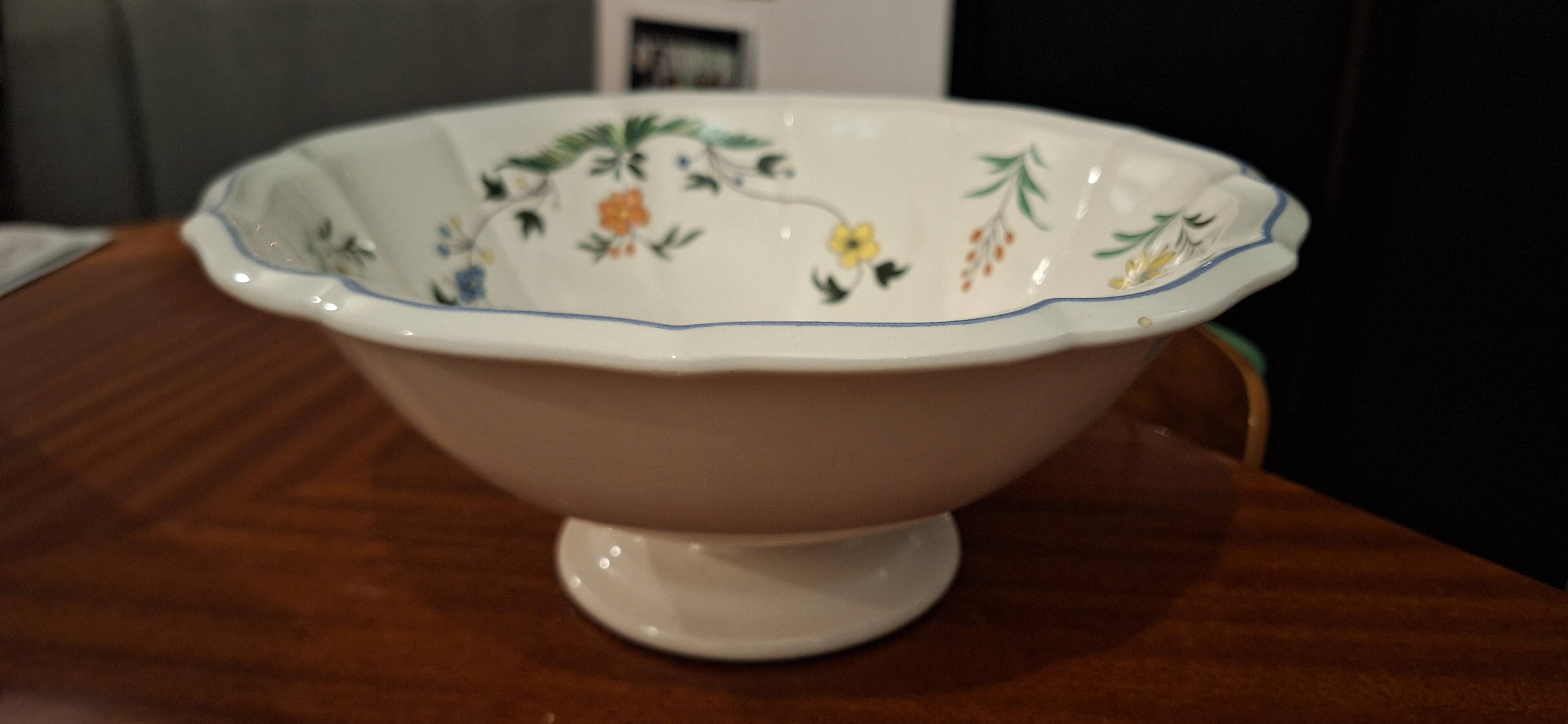 Saladier Porcelaine de Gien Oiseaux du Paradis