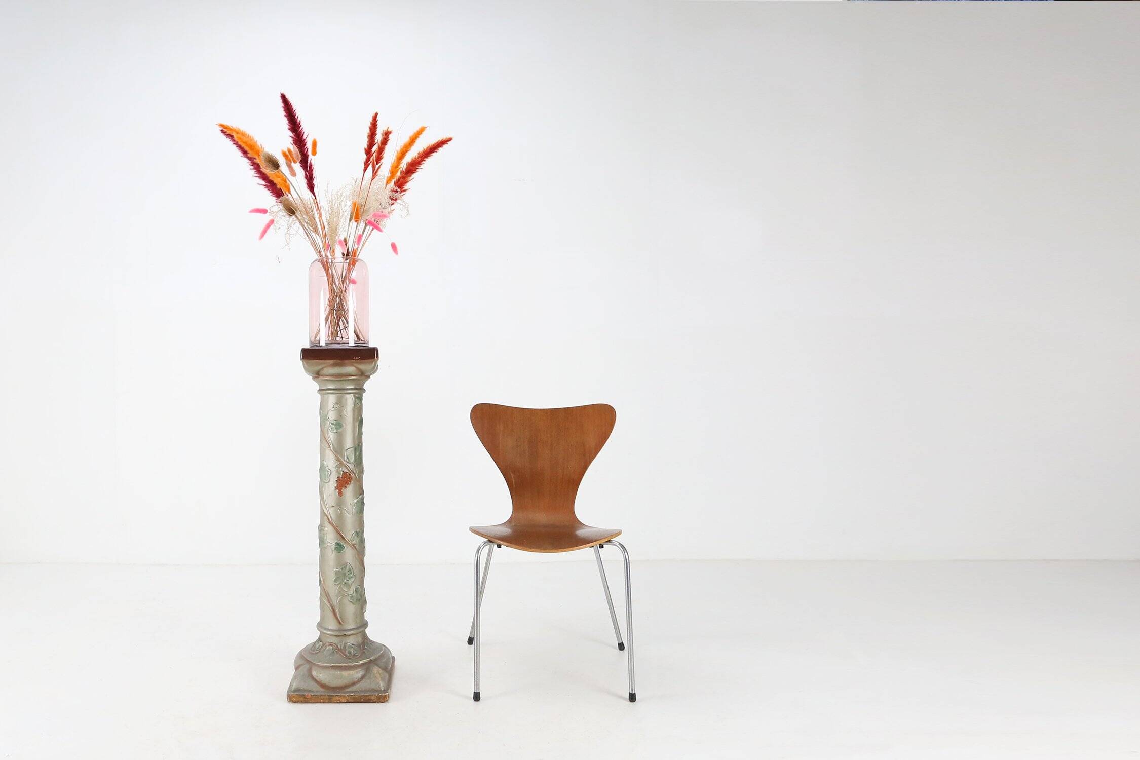 Art Nouveau console or pied de stall in glazed plaster, 1920s