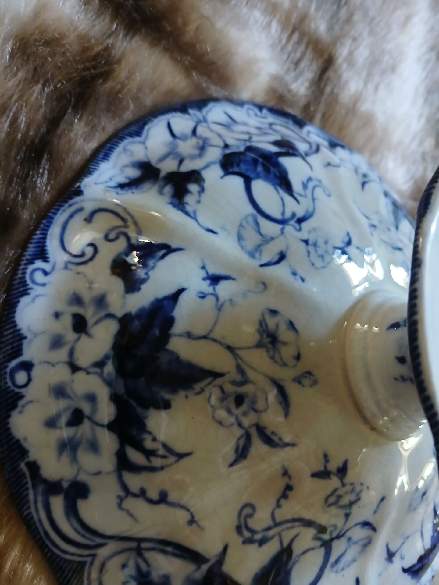 2 antique compotiers in Creil and Montereau ironstone.