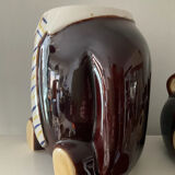 Vintage ceramic glazed bear biscuit jar