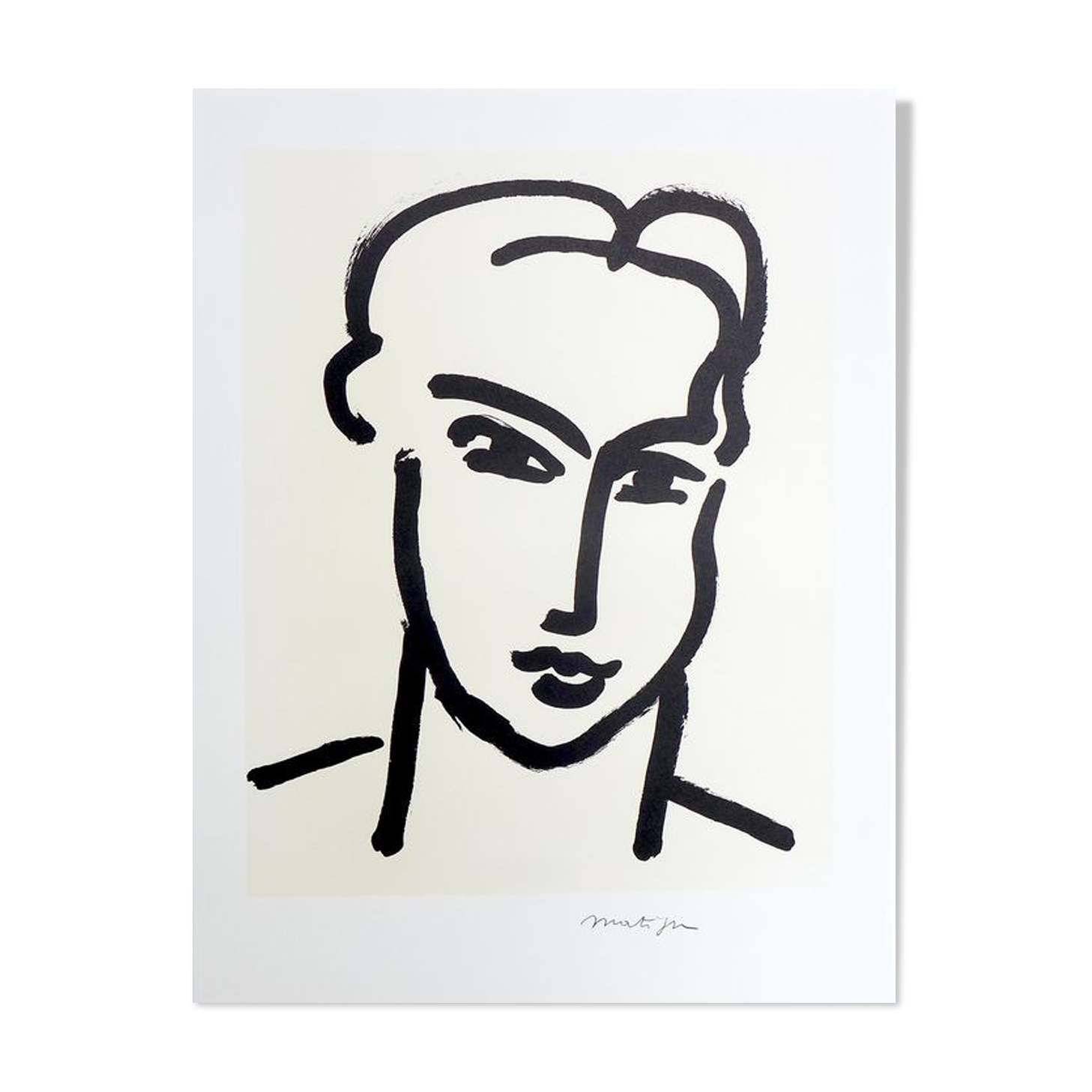 Matisse after Grande tête de Katia, 1994. Lithograph on strong paper