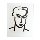 Matisse after Grande tête de Katia, 1994. Lithograph on strong paper