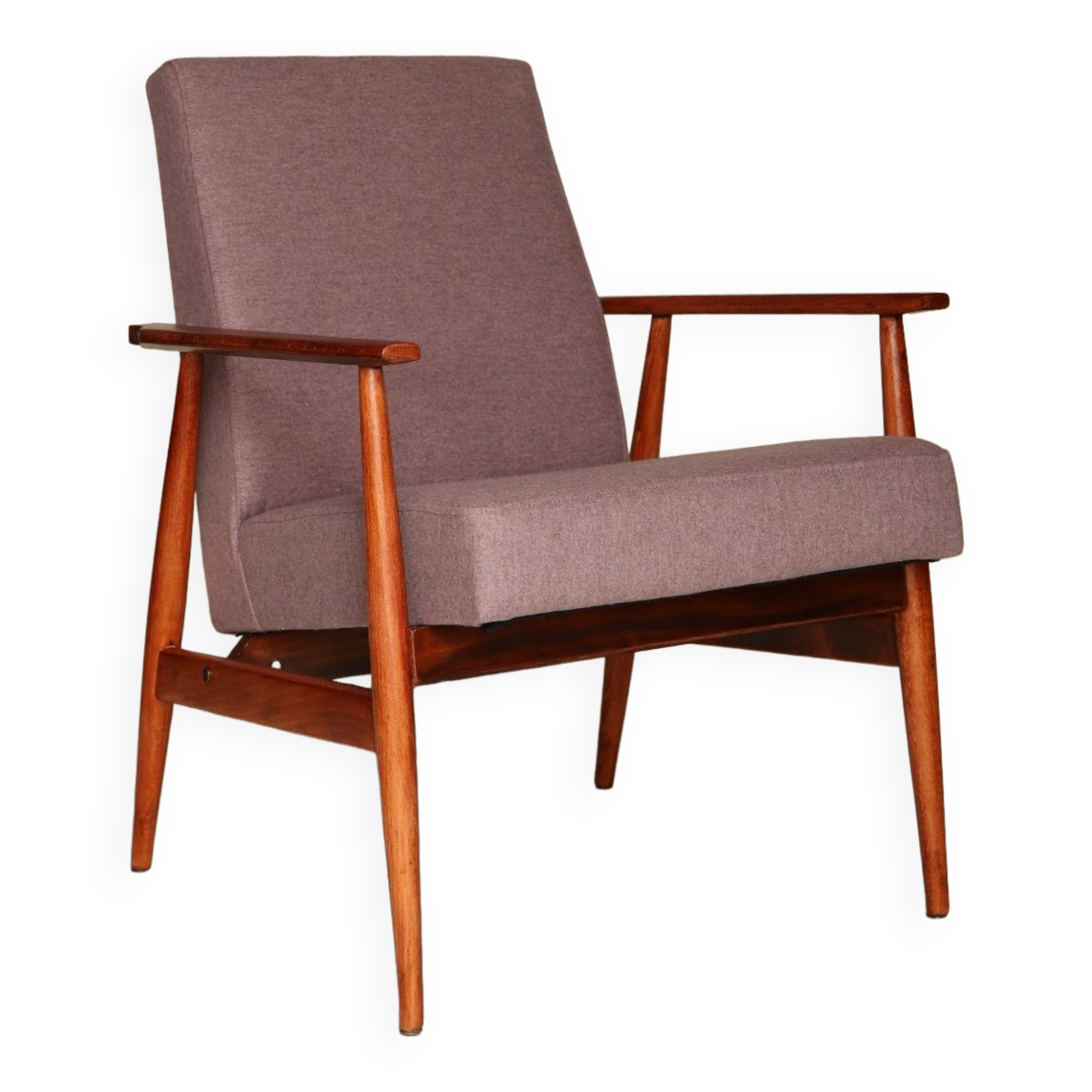 Wood armchair living Room chair oryginal design by H.Lis  renovated armchair longue chair Mid century modern design wooden armchair for salon