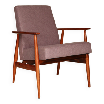 Fauteuil en bois chaise de salon design original par H.Lis fauteuil rénové chaise longue fauteuil en bois design moderne du milieu du siècle pour salon