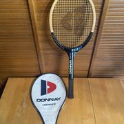 Vintage donnay team gt wooden tennis racket + donnay cover #