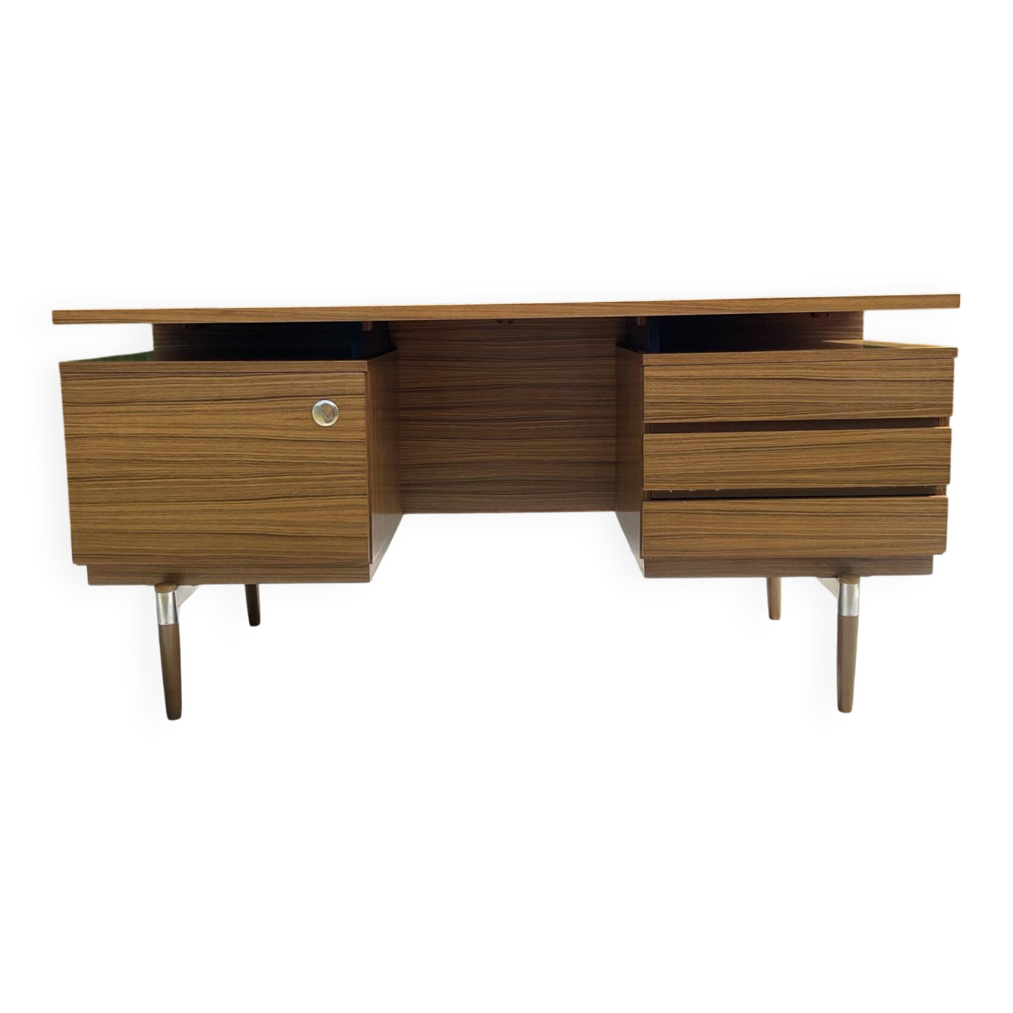 Vintage double-sided executive desk from the 1960s.
