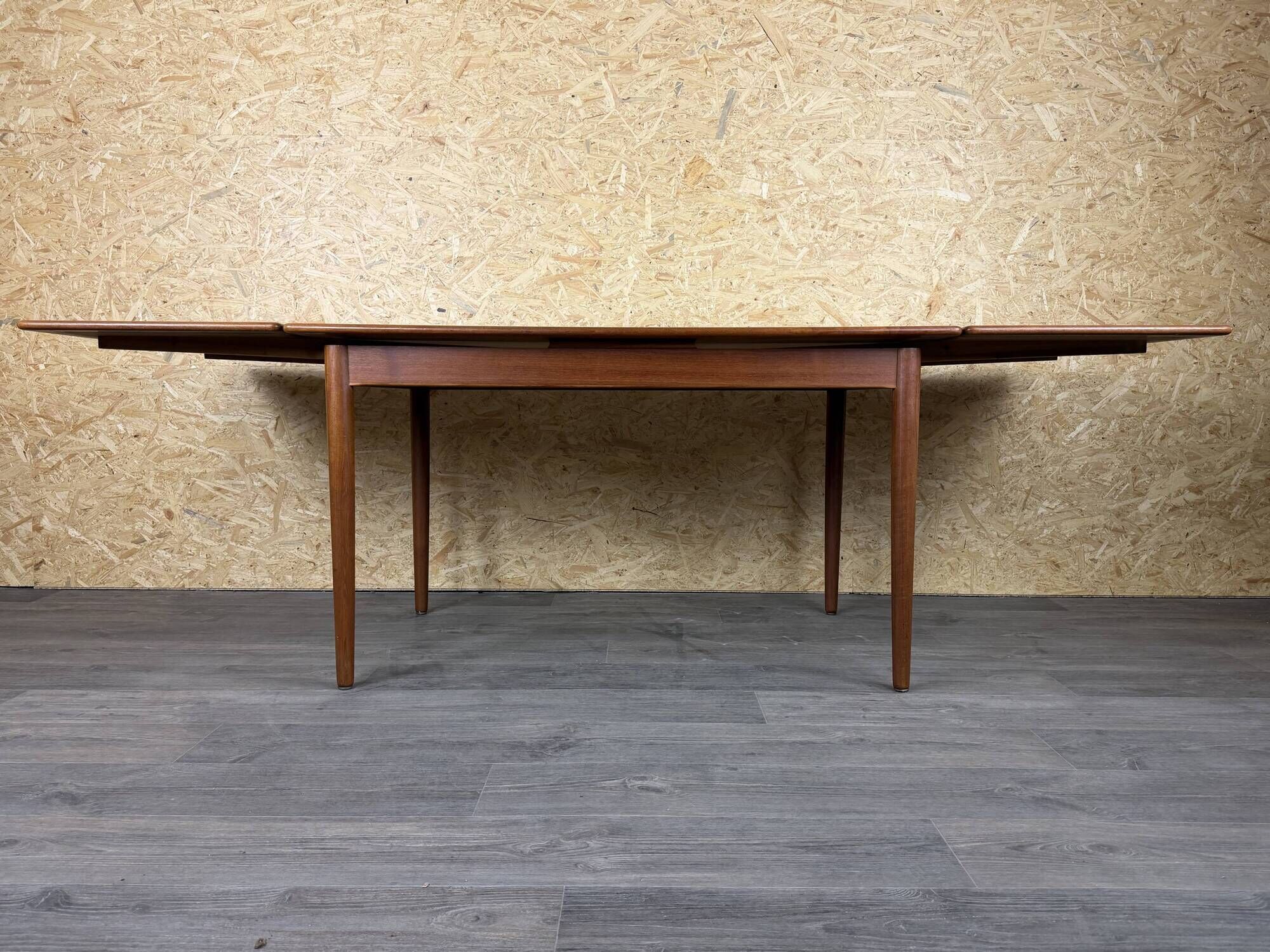 1960s 1970s Teak Extendable Dining Table Made in Denmark Danish Design