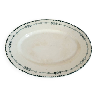 Oval Dish in Earthenware from Gien Terre de Fer Model Russia
