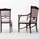 2 chaises Art Nouveau originales vers 1900/1905
