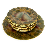 Service of 6 dessert plates and a slurry dish