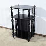 Small music cabinet in blackened pear wood, Napoleon III style – 1900