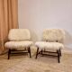 Pair of modern classic Swedish chairs "Teve", Pierre Frey fabric, Alf Svensson