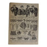 Double-sided extract from the advertising catalogue La Samaritaine of March 1939 department stores in Paris
