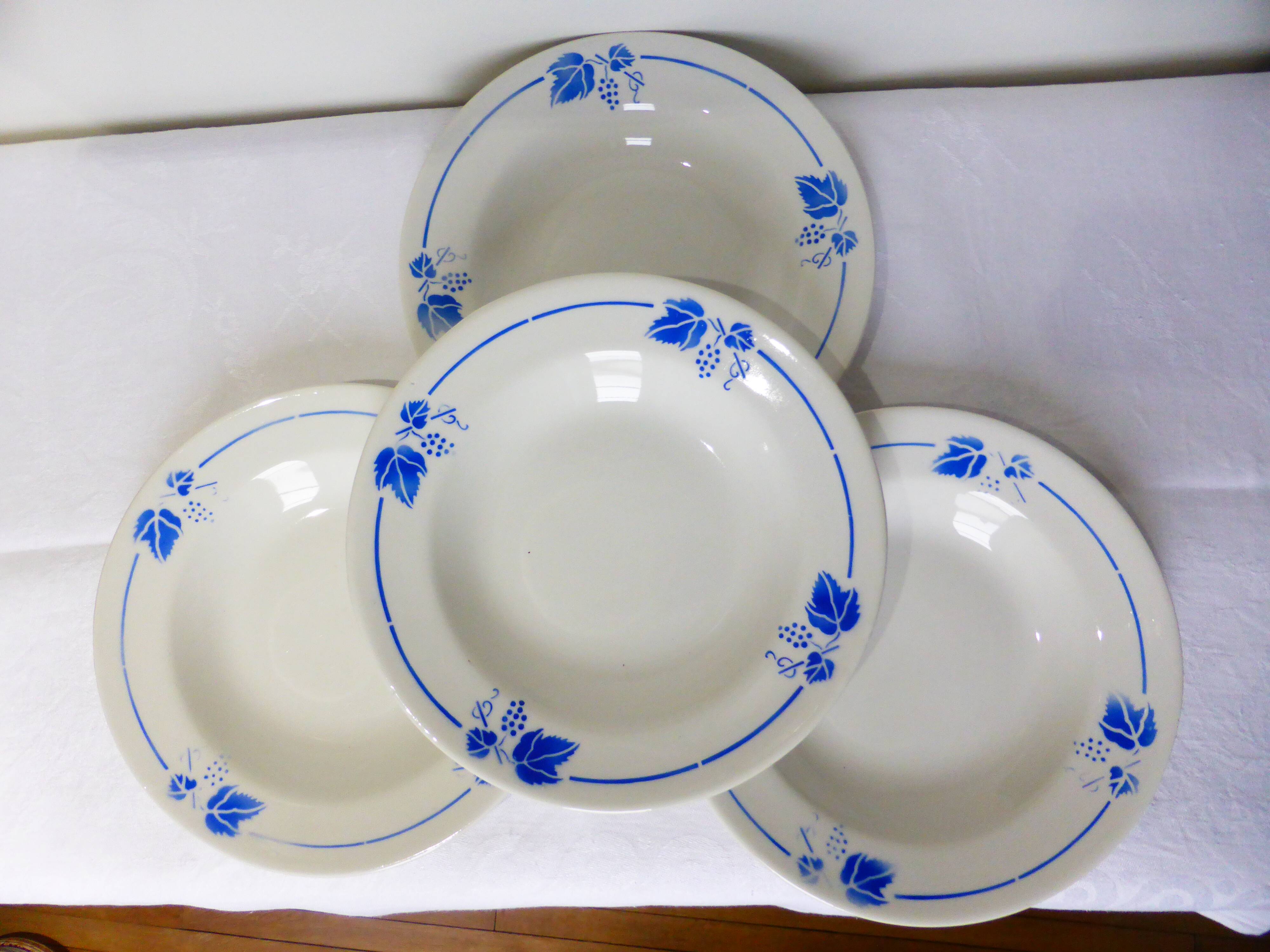 4 deep plates Roselys model Vigne 211248