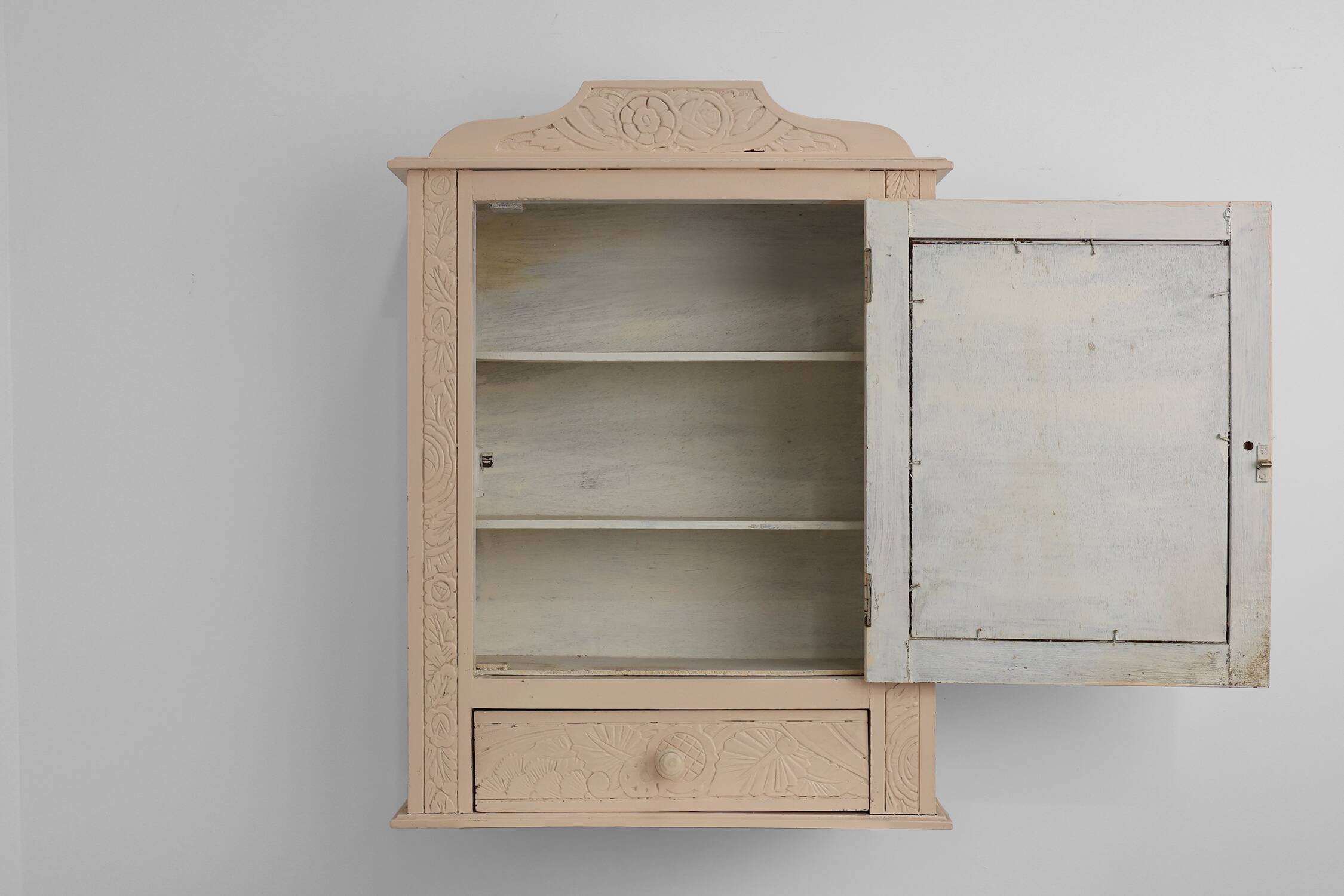 French wood and mirror Art Deco Shaving Cabinet, 1930s