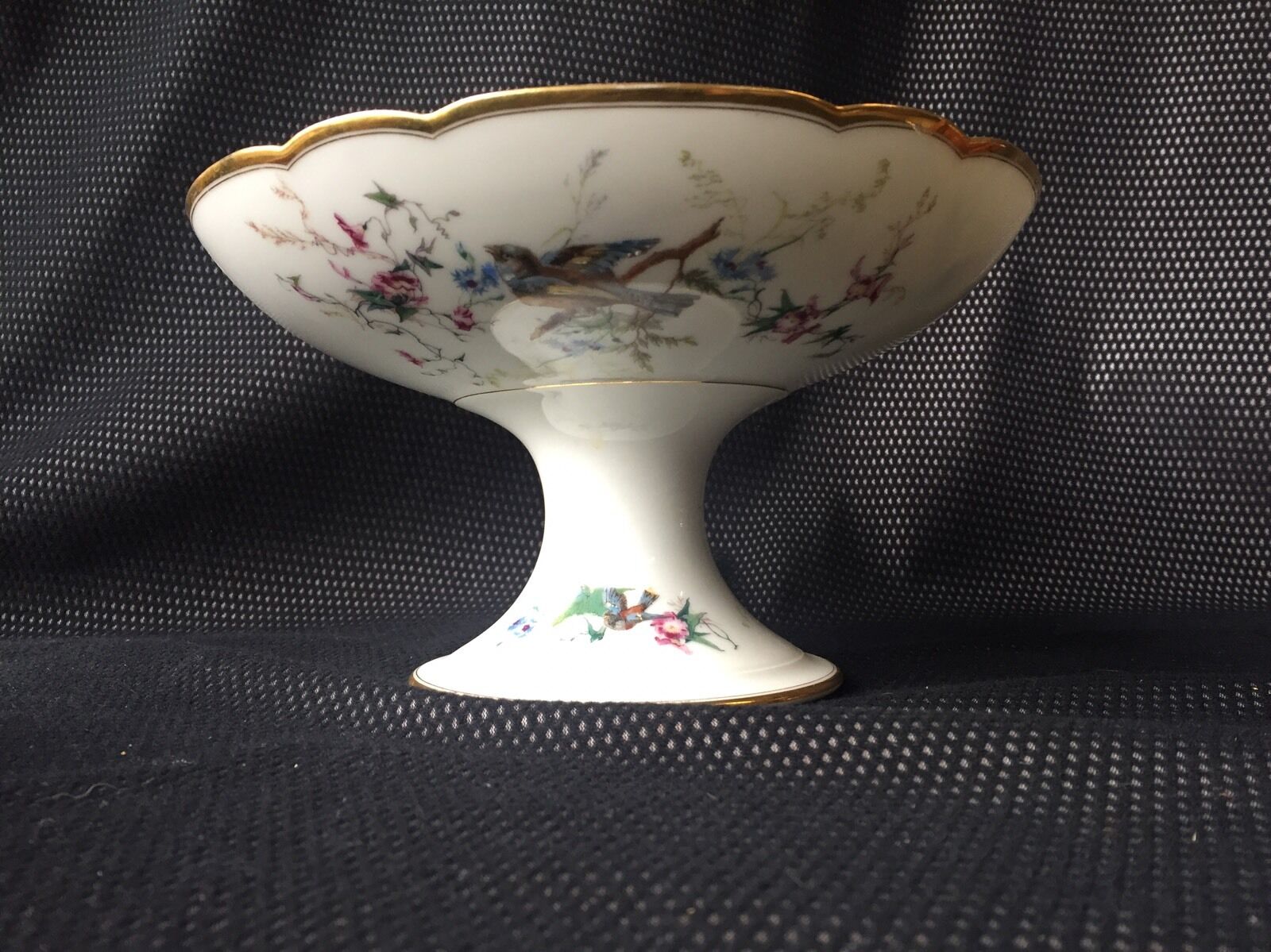 Service - dessert porcelain limoges Haviland H-c decoration flowers birds