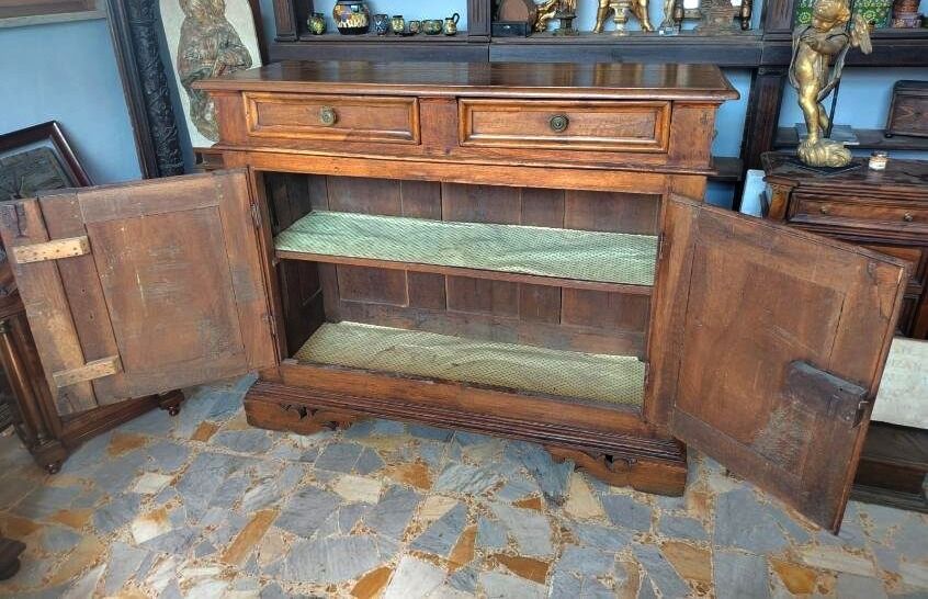 Two-door walnut buffet from Piedmont, 18th century