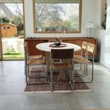 Table à manger en travertin des années 80