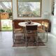 80s travertine dining table