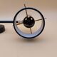 Black metal and brass wall light.