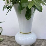 White opaline vase