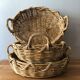 Lot of 3 rattan baskets