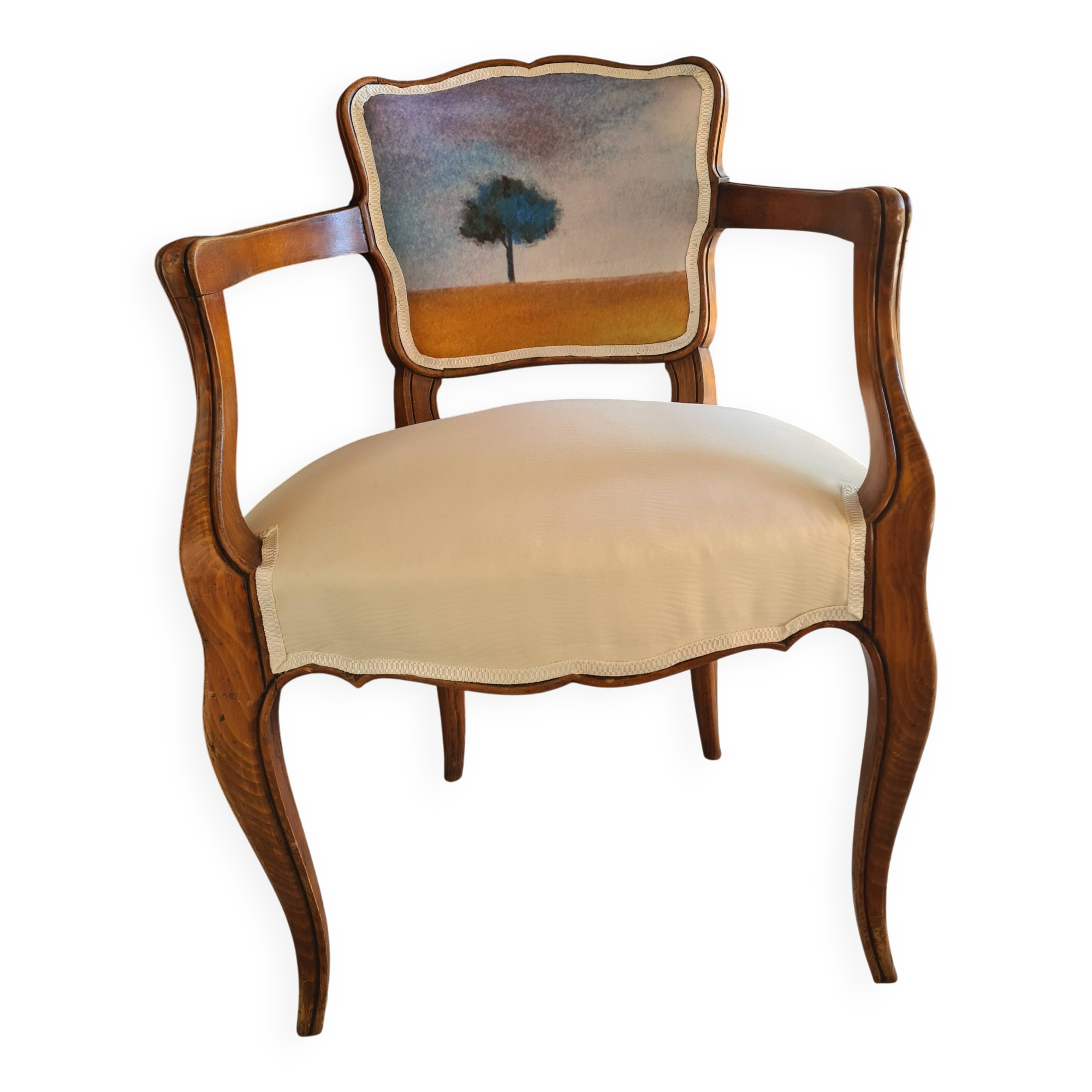 Louis XV style armchair with armrests