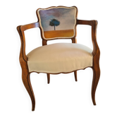 Chaise style  louisXV  avec accotoirs