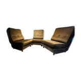 Modular armchairs with wheels year 70