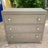 Wooden art deco chest of drawers