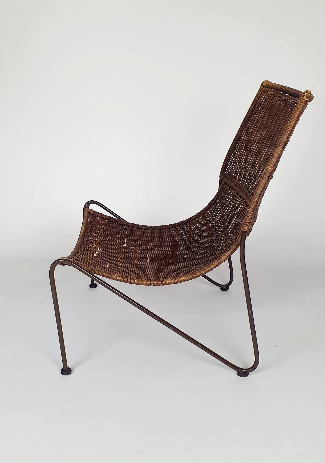 Pair of "Mombasa" rattan and steel armchairs by Pier One