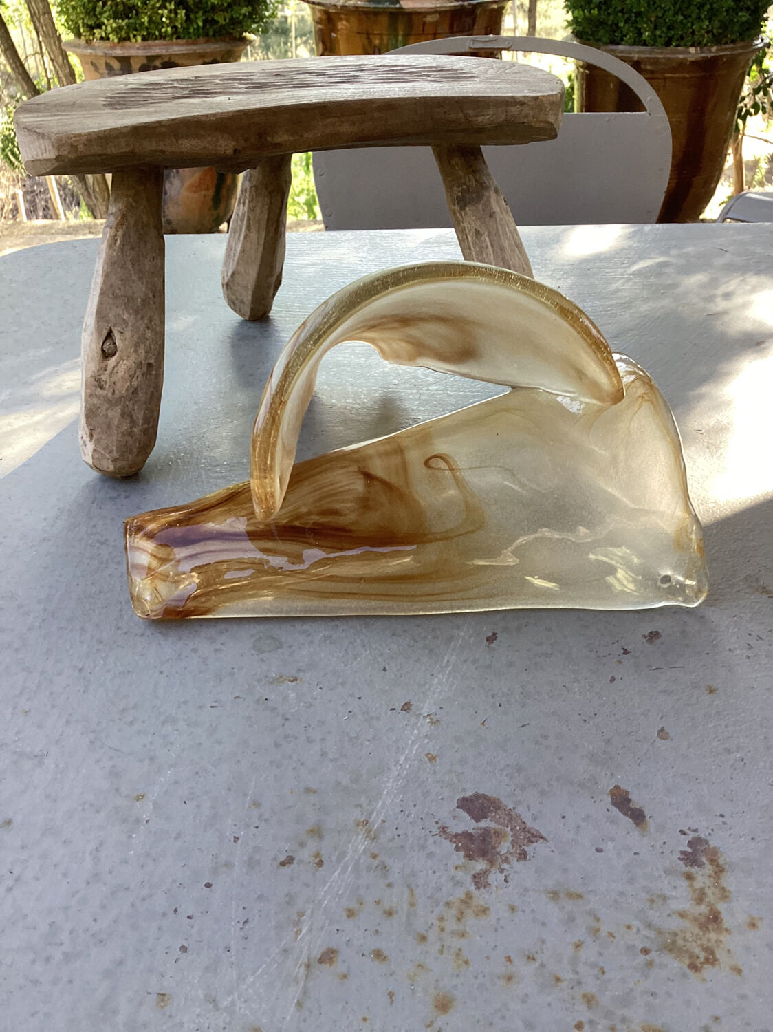 2 appliques verre soufflé Murano