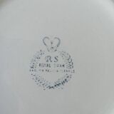 Assiette murale en céramique bleue signée Royal Swan, Angleterre, 1950