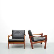 Fauteuils par Illum Wikkelsø pour Niels Eilersen, années 1950, ensemble de 2