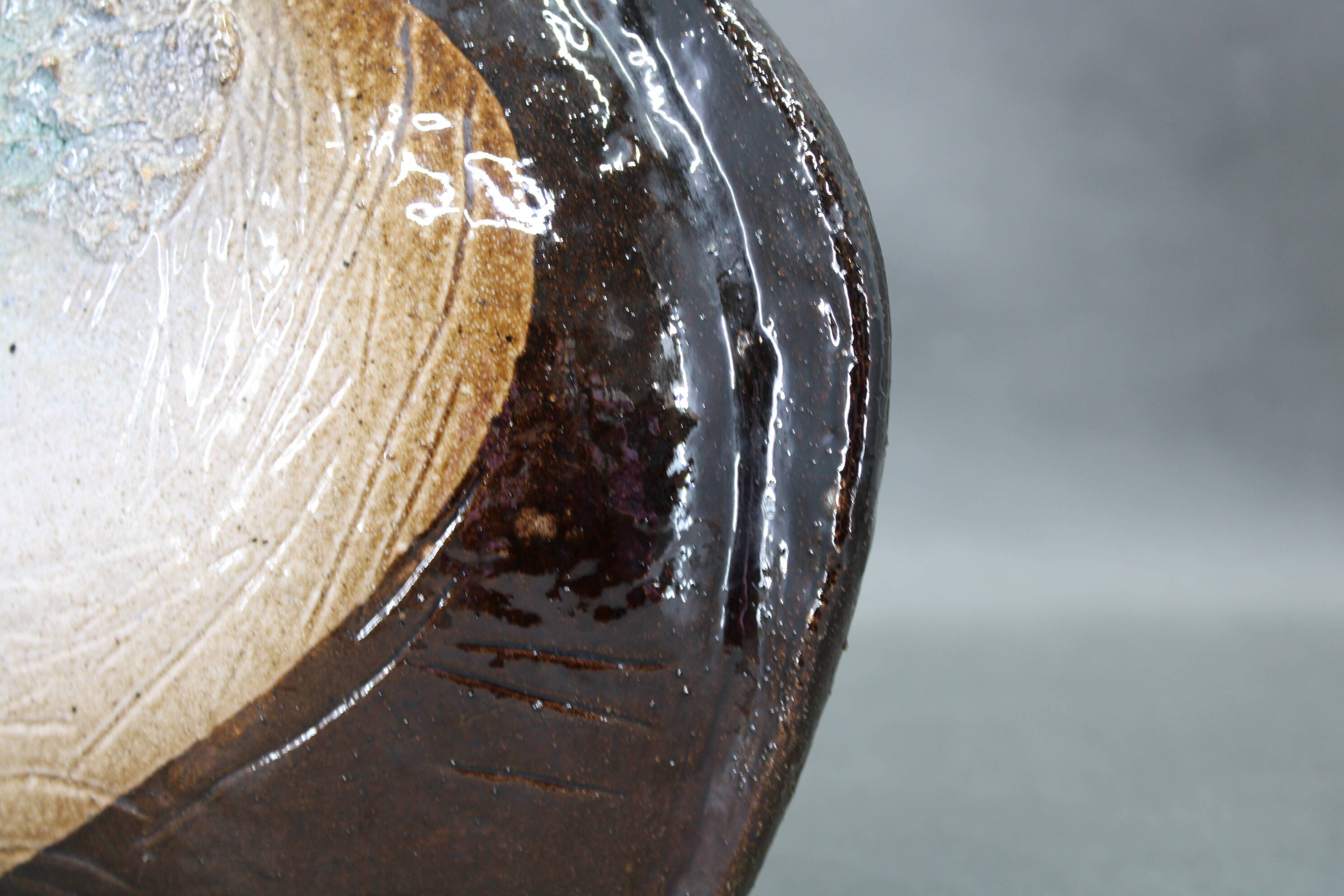 Brutalist ceramic art vase, Czechoslovakia, 1970s