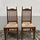2 chaises en bois art nouveau