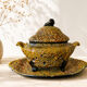Soup tureen Émaux des Dunes and its tray